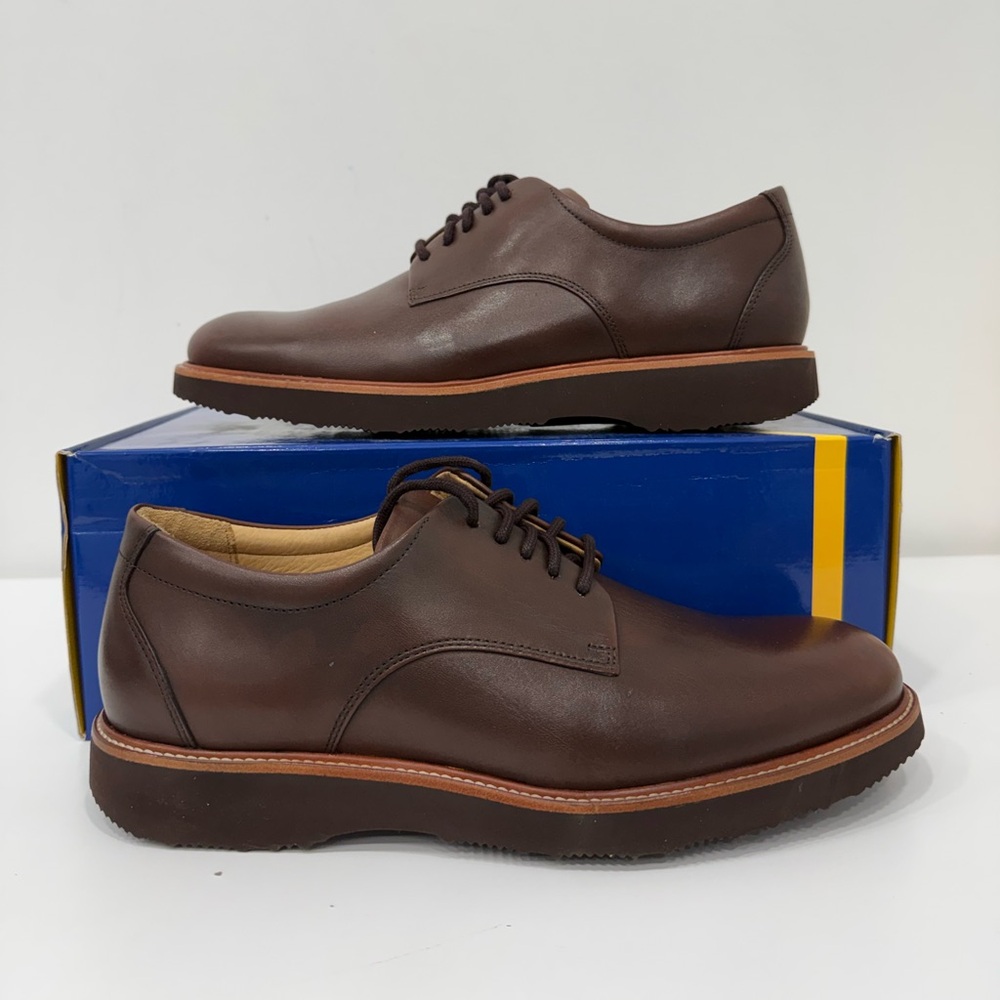 Samuel Hubbard Men’s Founder Chestnut Brown Leather Oxford Shoes Vibram Size 8.5